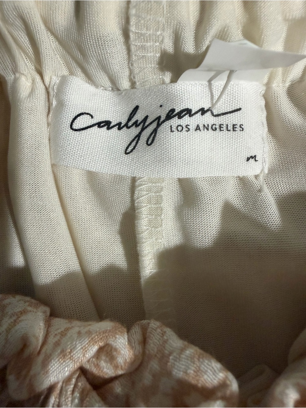 Carly Jean Los Angeles Cream Ruffle-Trim Maxi Dress - Picture 4 of 5